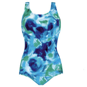 Dolfin AquaShape Lap Suit Bella Rose Blue Size 6